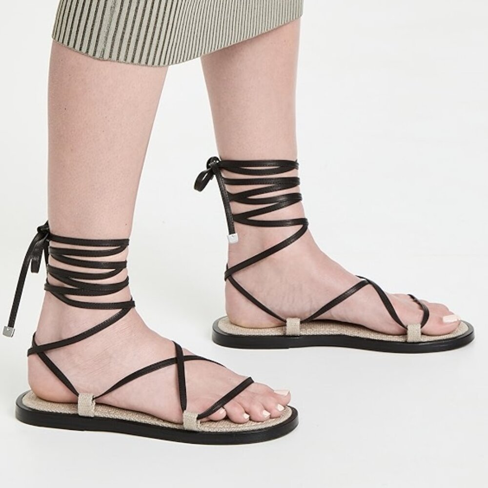 Rag & bone infinity leather or nylon saffron /brown sandals new in box 37 or 7 m - Picture 7 of 10